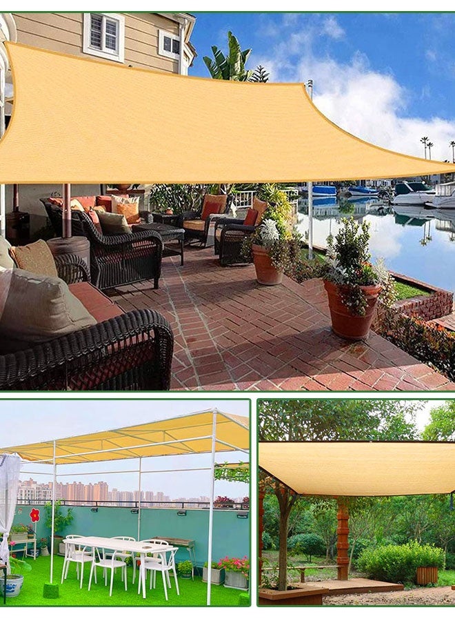 شراع شمسي، مظلة مستطيلة، 3 × 4 م / 3 × 6 م شبكة غطاء قماش للتظليل مع حلقات حماية من الشمس للحديقة، شبكة تظليل قماشية للتظليل لنباتات الحدائق الدفيئة، شبكة قماشية للحماية من الشمس - Image 3