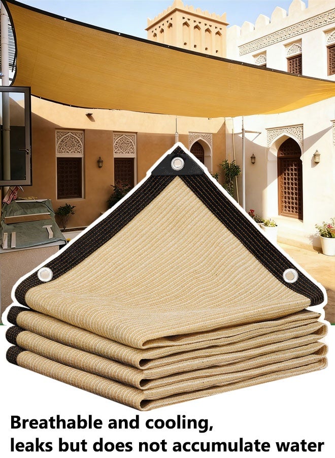 شراع شمسي، مظلة مستطيلة، 3 × 4 م / 3 × 6 م شبكة غطاء قماش للتظليل مع حلقات حماية من الشمس للحديقة، شبكة تظليل قماشية للتظليل لنباتات الحدائق الدفيئة، شبكة قماشية للحماية من الشمس - Image 1