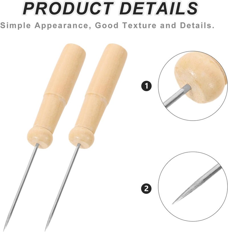 SOESFOUFU 1 Set Book Binding Kit - Bookbinding Kit with 2 Awls, 2 Needles, 6 Rolls of Cotton Thread for Book Repair and Handmade Bookmaking - DIY Documents Binding Supplies - Image 3