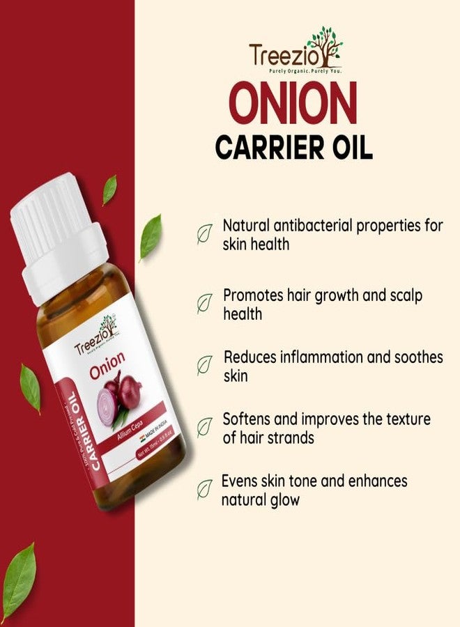 Treezio Onion Carrier Oil - Stimulates Hair Growth, Controls Hair Fall, and Nourishes Scalp 100% Pure & Coldpressed(15ML) - Image 3
