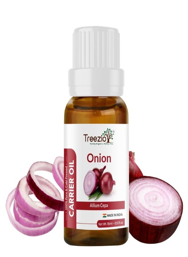 Treezio Onion Carrier Oil - Stimulates Hair Growth, Controls Hair Fall, and Nourishes Scalp 100% Pure & Coldpressed(15ML) - Image 1