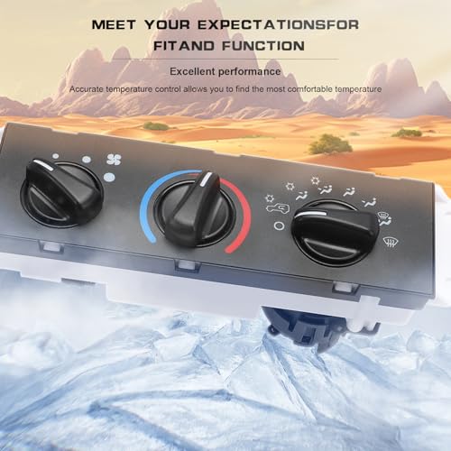 Anlseiod HVAC Climate Control Panel for Wrangler TJ 1999 2000 2001 2002 2003 2004 Heater Selector Control Switch Climate Heater Panel Blower Motor Switch Replace 55037473AB BL101 HS-373 - Image 4