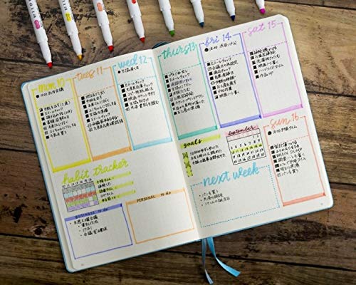 MILDLINER ZEBRA MILDLINER Highlighter pen markers, 7-Pack (WKT7-5C / WKT7-5C-NC / WKT7-5C-RC / WKT7-N-5C / WKT7-5C-HC / WKT7-5C-YC / WKT7-5C-NTC) 35 Color Full Range Set - Image 3