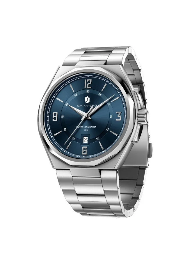 Sapphero SAPPHERO  Watches for Men Arabic Numeral Dial Quartz Wristwatch 50M Waterproof Luminous Watches Mens Watch Work Sport Casual Dress Watch with Stainless Steel Strap Elegant Gifts for Men