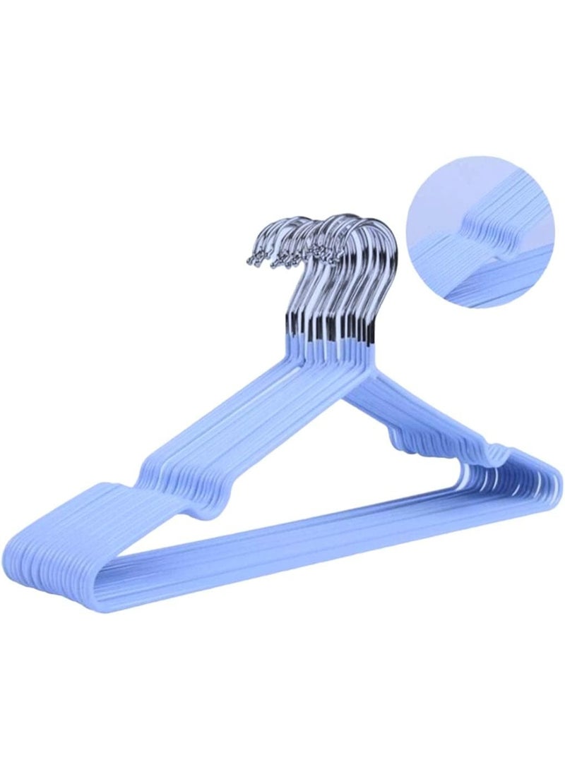 20-Piece Stainless Steel Coated Silicone Laundry Hanger for Adults, Space Saving, Assorted Colors - Image 3