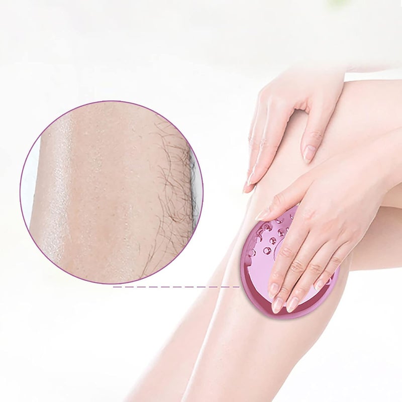klarako Crystal Hair Eraser, New Upgrade Magic Hair Remover with Handle for Women Men, Painless Exfoliation Hair Removal Tool Smooth Silky Skin Without Shaving, Fast & Easy (Purple) - Image 2