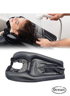 Ocean Portable Inflatable Rinse Basin For Washing And Cutting Hair At Home And In Bed Without A Salon Chair,Inflatable Shampoo Bowl Bed Washing Basin For Elderly Disabled  - Image 1