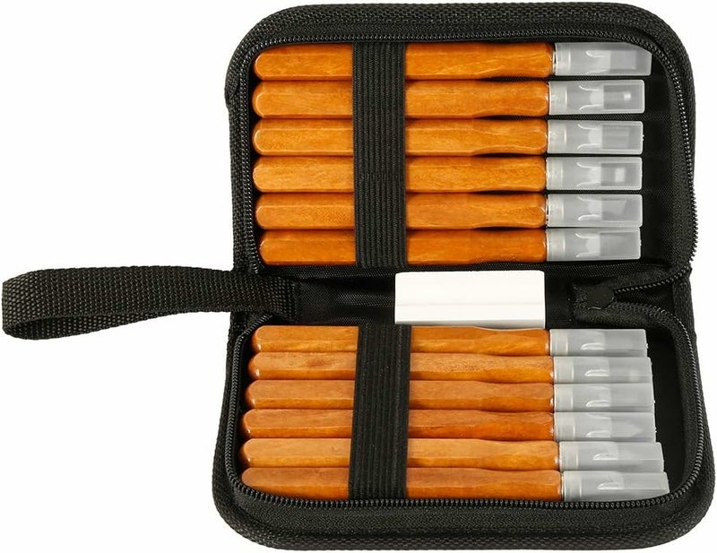 Wood Carving Set with Whetstone and Storage Bag (12Pcs) - Image 1