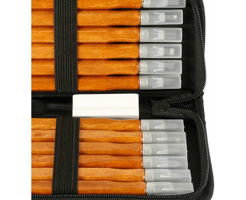 Wood Carving Set with Whetstone and Storage Bag (12Pcs) - Image 5