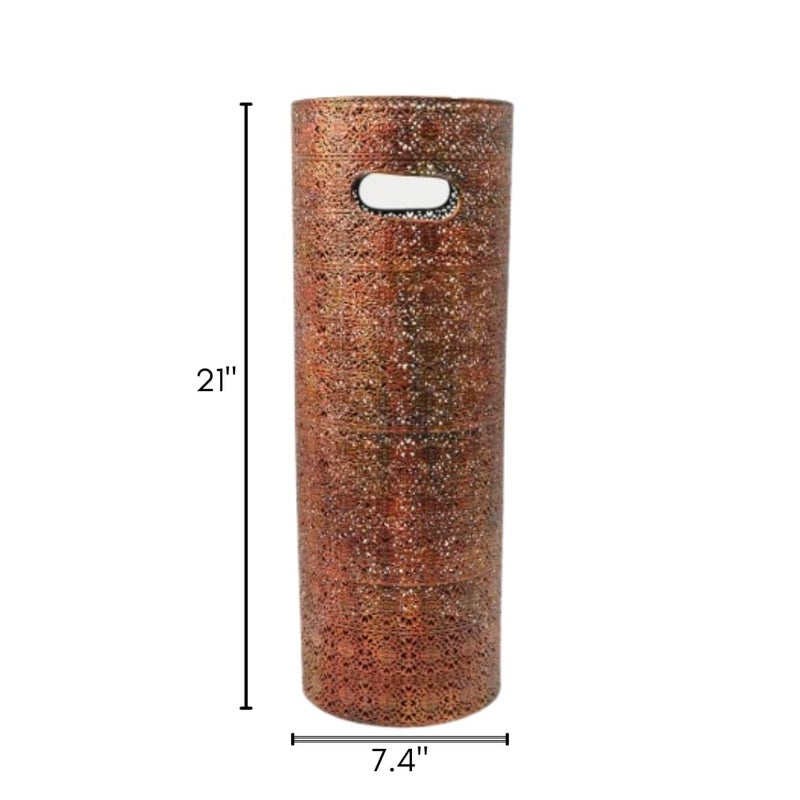 Concepts 21 inch Heavy Duty Metal Umbrella Stand - Durable Storage Holder for Umbrellas - Indoor and Outdoor Use - Stylish and Modern Organizer for Entryways. (Copper Lace) - Image 2