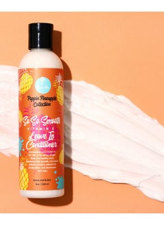 Curls بلسم Poppin Pineapple So So Smooth Vitamin C Leave In Conditioner يرطب وينعم الشعر لأنواع الشعر المموج والمجعد والمتعرج 8 أونصات  - Image 3