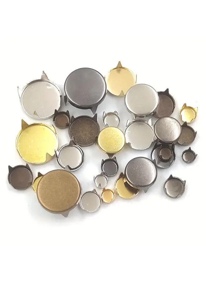 Copper Flat Four Claw Rivets 12mm 100 Pieces For Leather Shoes Handbag DIY Decor - Image 4