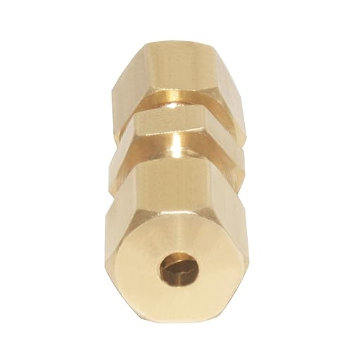 Uenede 6PCS Brass Compression Tube Fitting, Union, 3/16" Tube OD x 3/16" Tube OD Coupler Connector Pipe Fittings - Image 5