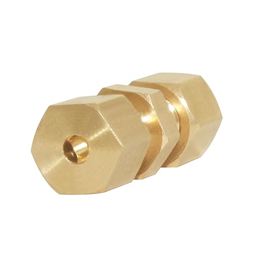 Uenede 6PCS Brass Compression Tube Fitting, Union, 3/16" Tube OD x 3/16" Tube OD Coupler Connector Pipe Fittings - Image 4