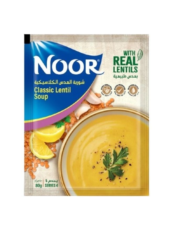 Noor Instant Soup Classic Lentil 80g - Image 1