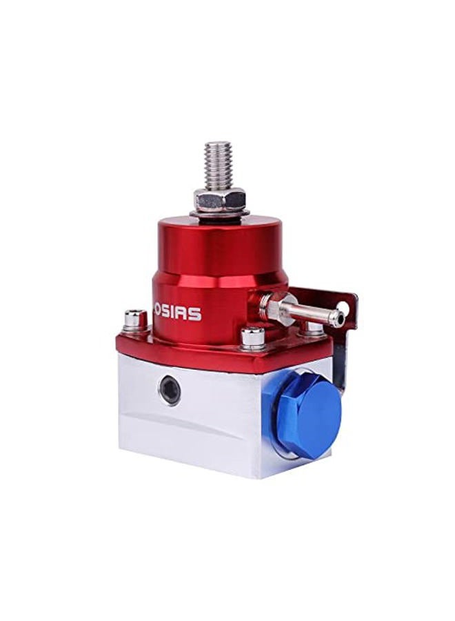 OSIAS Universal Adjustable Fuel Pressure Regulator Kit +160 Psi Pressure Gage AN6 Fitting Connectors Kit Red&Sliver … - Image 3
