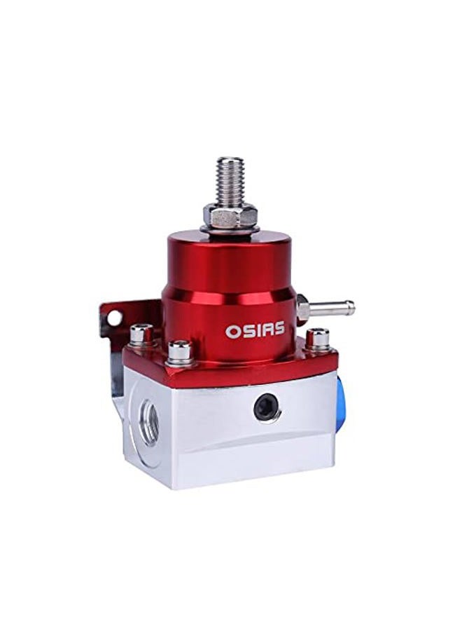 OSIAS Universal Adjustable Fuel Pressure Regulator Kit +160 Psi Pressure Gage AN6 Fitting Connectors Kit Red&Sliver … - Image 4