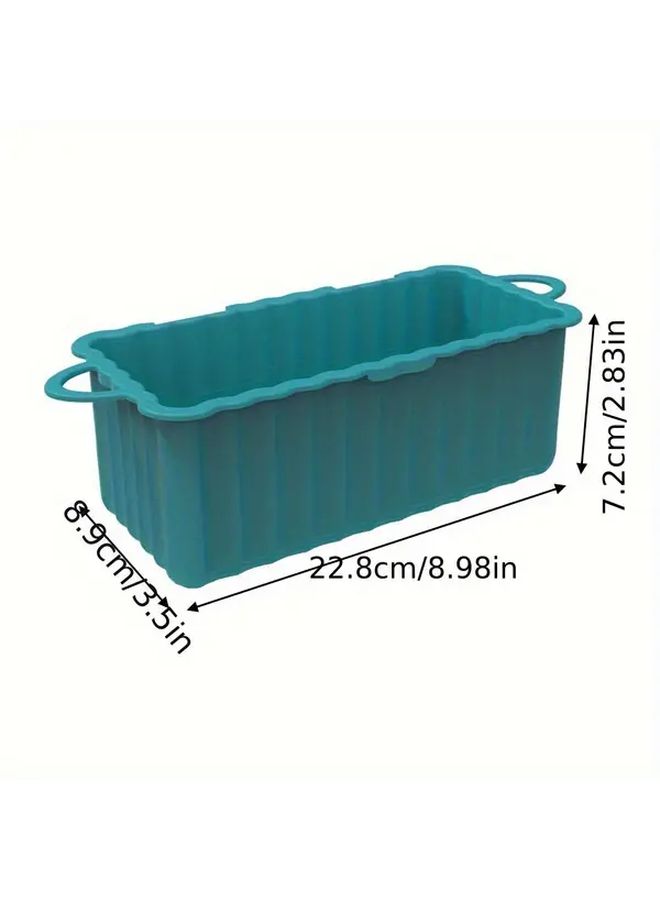 Black Silicone Rectangular Cake Mold Heat Resistant Non Stick Baking Pan - Image 2