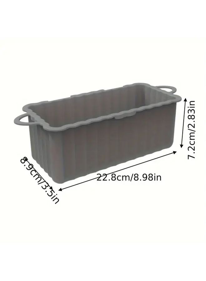 Black Silicone Rectangular Cake Mold Heat Resistant Non Stick Baking Pan - Image 4
