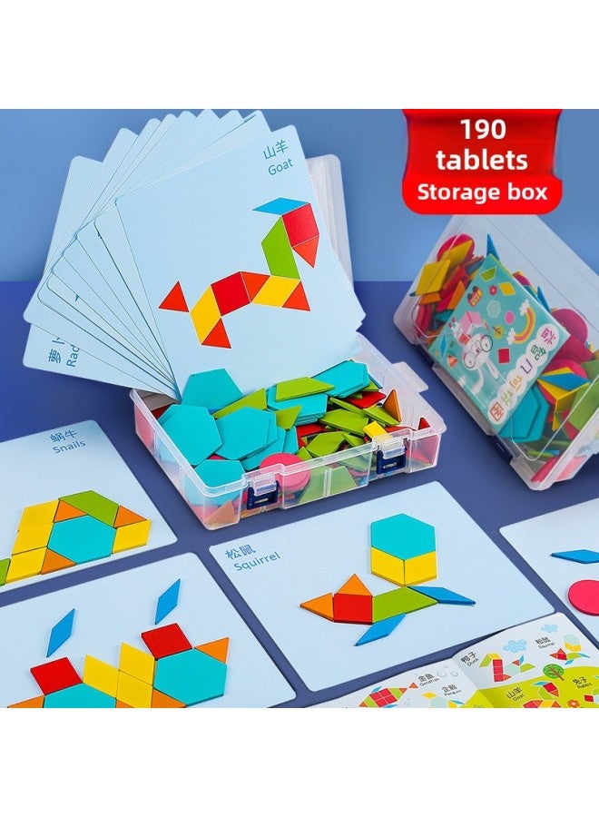 Children's Puzzle Puzzle Puzzle Puzzle Toy Montessori Early Education First Grade Primary School Magnetic Kindergarten Teaching Aids-Color:194 Magnetic Paste + Magnetic Box (including 100 Counting Bar) - Image 4