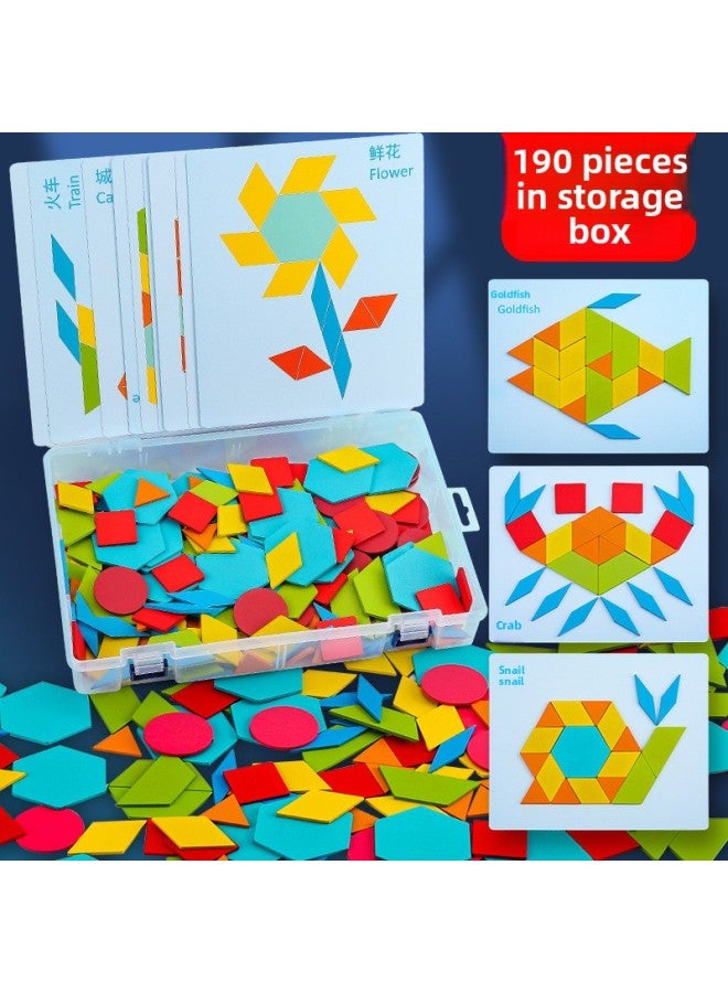 Children's Puzzle Puzzle Puzzle Puzzle Toy Montessori Early Education First Grade Primary School Magnetic Kindergarten Teaching Aids-Color:194 Magnetic Paste + Magnetic Box (including 100 Counting Bar) - Image 2