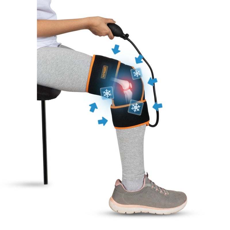 Sorgen Unisex Adjustable Cold Compression Brace for knee Pain relief from Injuries, Arthritis, Runner’s Knee, patellar tendonitis, meniscus tears, sprains/strains and knee recovery - Image 3