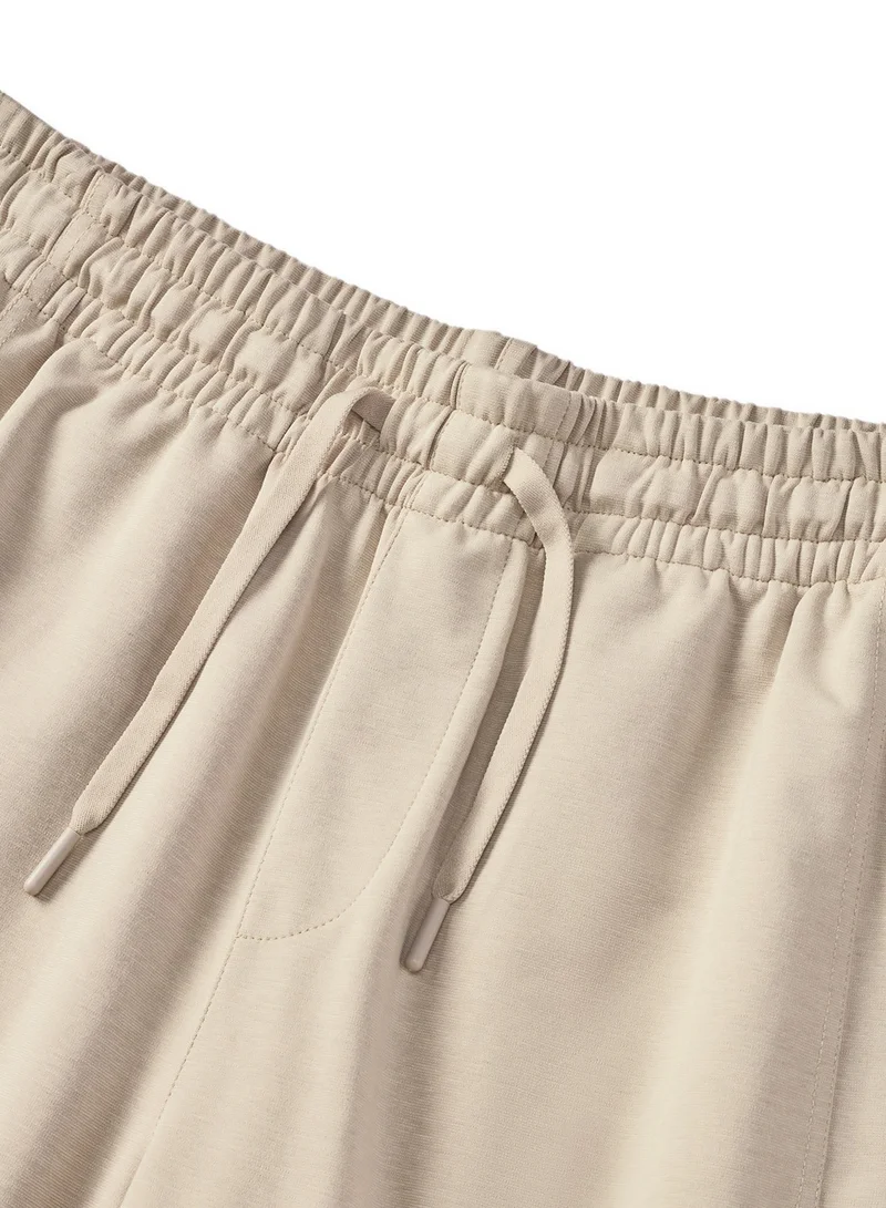 جيوردانو Men's Sorona Interlock Mid Rise Regular Embroidery Shorts
