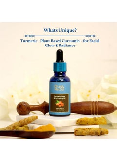 Blue Nectar Blue Nectar Turmeric Face Serum for Glowing Skin | Plant Based Face Oil for Glowing Skin | Tan Removal Skin Brightening Serum for Face (16 Herbs, 30 ml)  - Image 2