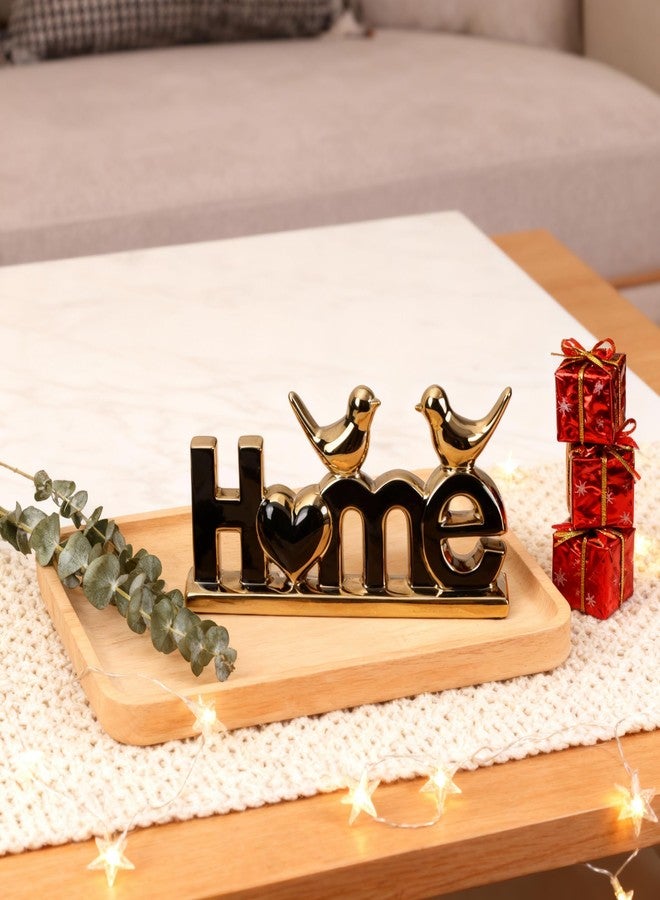 DOVDOV Black and Gold Ceramic Home Sign, Black and Gold Bird Sculpture, Modern Creative Decorative Sculpture, Suitable for Living Room Coffee Tables, TV cabinets, entryways, and Display Shelves. - Image 2