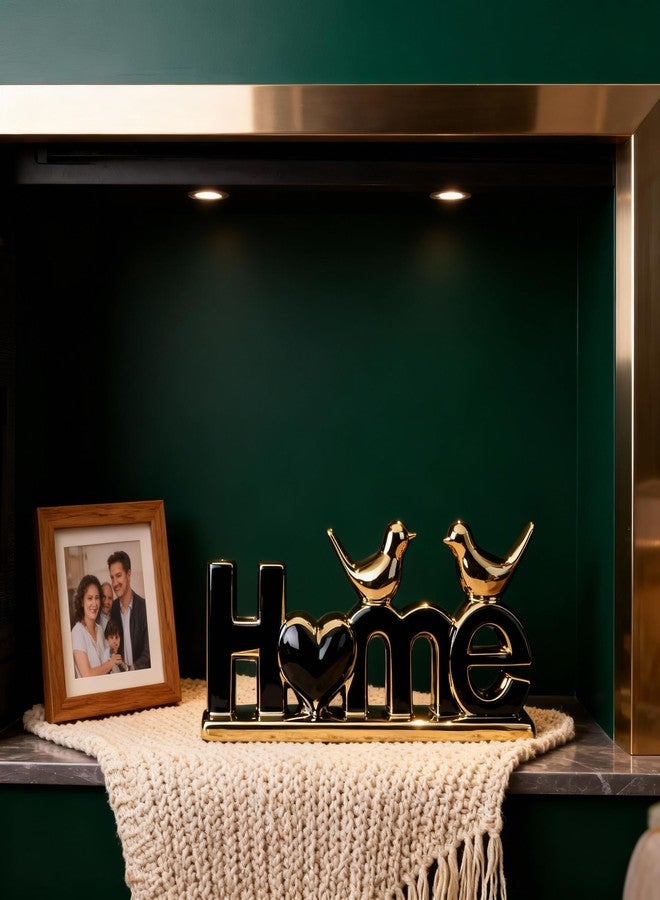 DOVDOV Black and Gold Ceramic Home Sign, Black and Gold Bird Sculpture, Modern Creative Decorative Sculpture, Suitable for Living Room Coffee Tables, TV cabinets, entryways, and Display Shelves. - Image 3