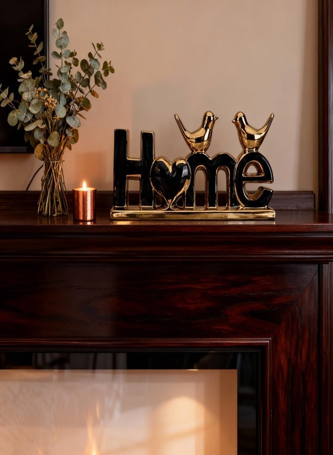 DOVDOV Black and Gold Ceramic Home Sign, Black and Gold Bird Sculpture, Modern Creative Decorative Sculpture, Suitable for Living Room Coffee Tables, TV cabinets, entryways, and Display Shelves. - Image 5