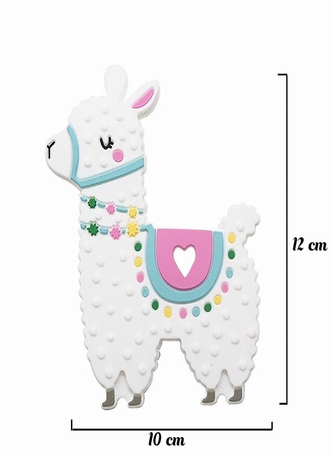 GUCHIGU Teethers for Babies | BPA Free Silicone Soft Baby Toys | Lamb Shaped Baby Gum Molar Chew Toy Releive Long Tooth Pain | Toodle Teething Pacifier BT2035A (6-12 Months, White) - Image 4