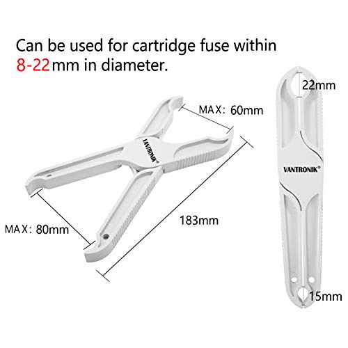 VANTRONIK Fuse Puller Tool for Large and Medium Cylindrical Fuse Cartridge Fuse and Bulb, Insulated Non-Slip Grip Handle, 7.2 Inch Long - Image 4