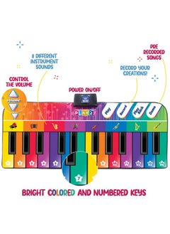 6 Ft. Floor Piano Mat For Toddlers - Giant Piano Playmat, 24 Keys, 8 Musical Instruments, Adjustable Vol, Built In Songs, Record & Playback - Best Musical Toy Gift For Boys & Girls Ages 3-10 - pzsku/Z455C92CA78D5AB4C6393Z/45/_/1734347317/009f3c13-f9c3-4c02-8b58-f131822897f7