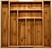Utopia Kitchen Bamboo Cutlery & Knives Tool Tray - 8 Compartments - Expandable Organizer - Image 2