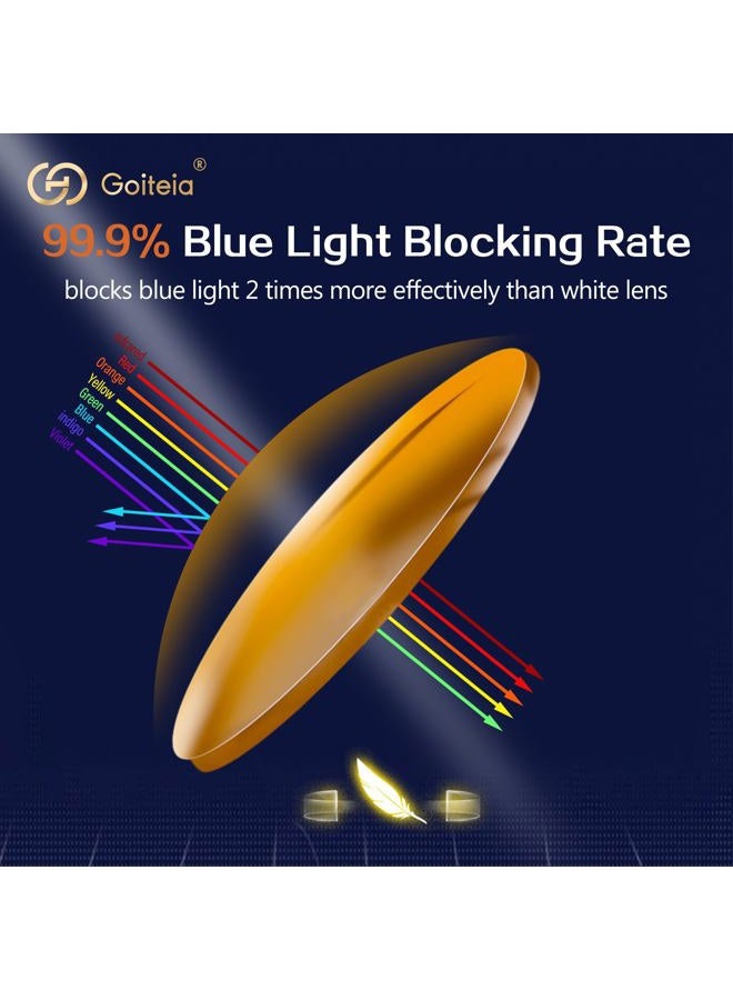 Goiteia Amber Orange Blue Light Blocking Fit over Large-Framed Glasses for Women Men,Blue Blocker Computer Glasses for Insomnia/Migraine/Light Sensitivity  - Image 3