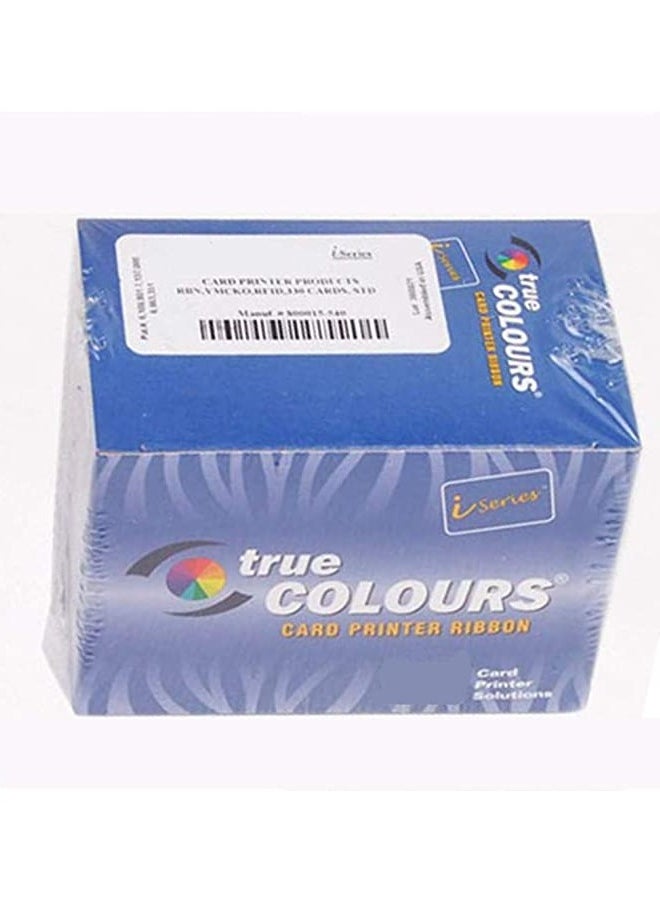 ZEBRA - Zebra 800015-440 True Colors YMCKO Color Ribbon for iSeries Card Printers - Image 1