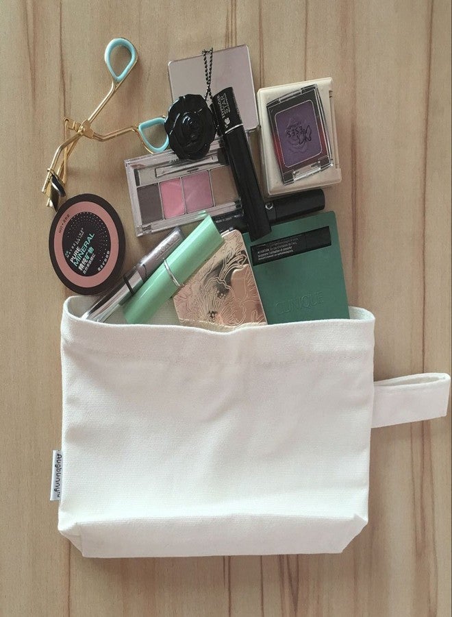 Augbunny Multi-purpose Cotton Canvas Zipper makeup Bag Pouch 4-pack - Image 2