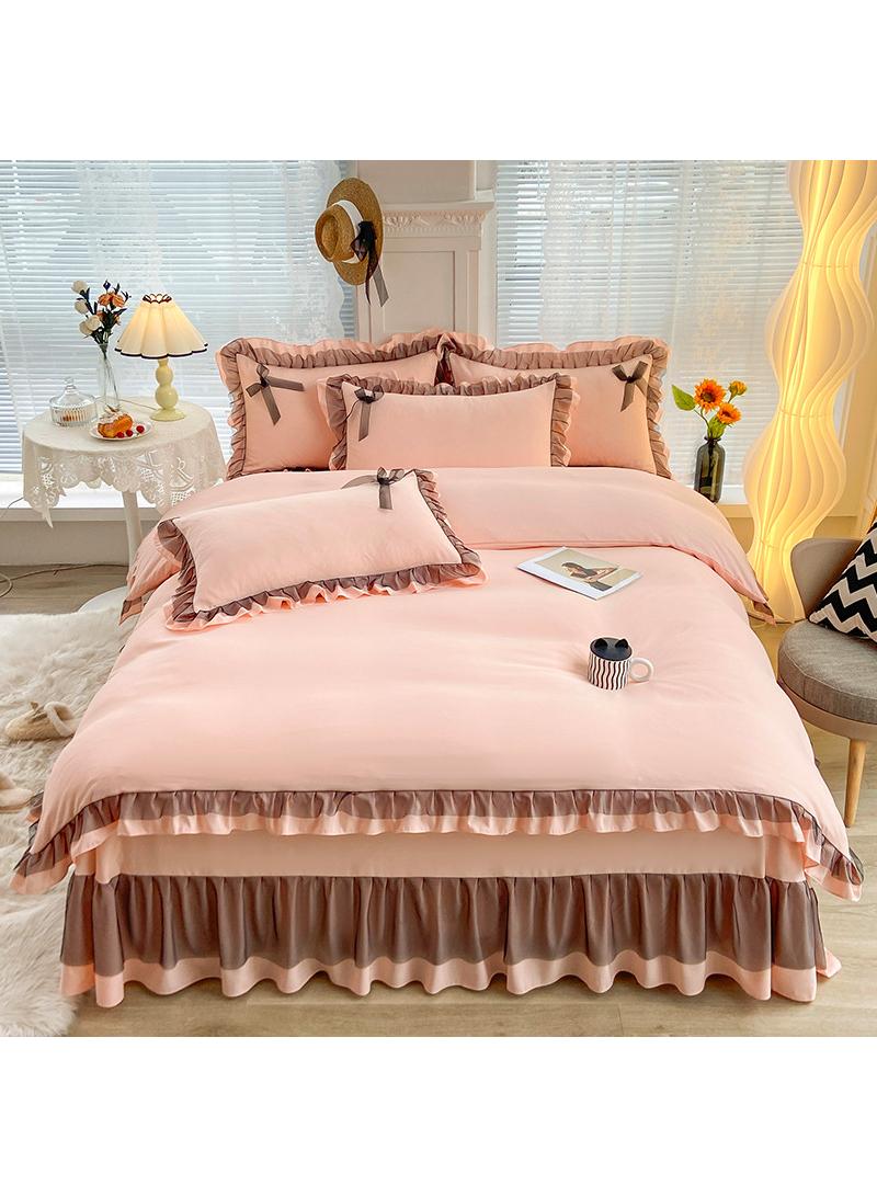 General Simple Solid Color Washable Bed Sheet And Duvet Cover Set  - Image 1