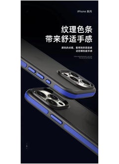 Generic A back cover with a matte texture a delicate colored frame shock protection and protection for the camera from breakage For Iphone 11 Pro (Purple)  - Image 5