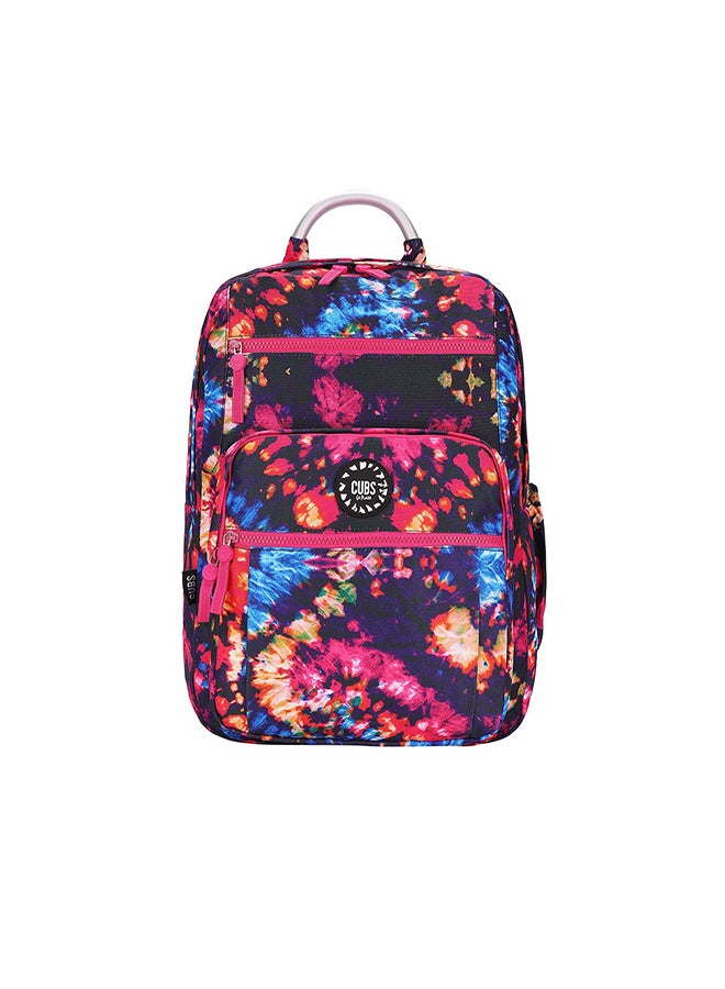 CUBS Tie Dyed Waterproof Kids 36L Backpack with zip closure Ideal for 8-15 years age group, Compatible with 15" Laptop - Image 1