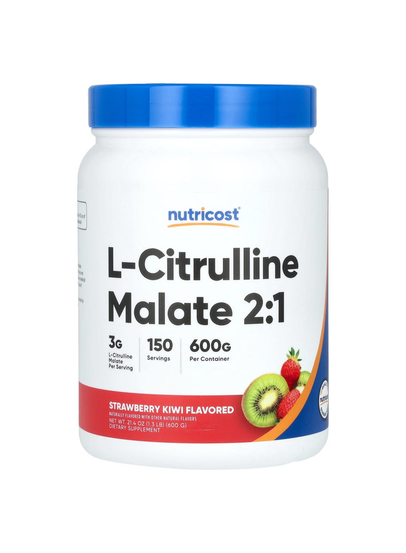 Nutricost L-Citrulline Malate 2:1, Strawberry Kiwi, 21.4 oz (600 g)