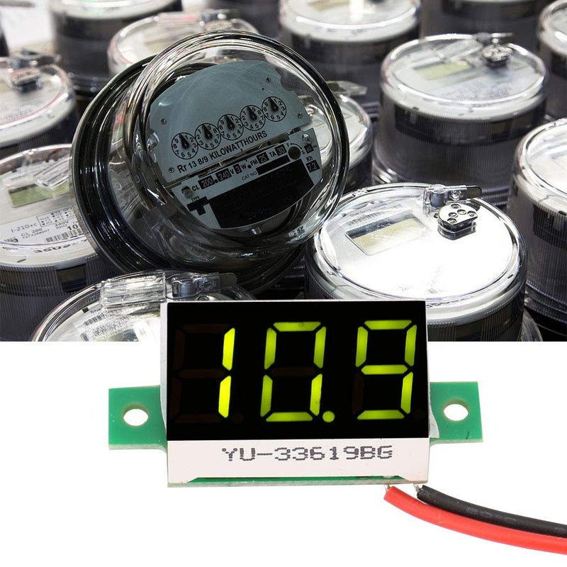 5pcs Green LED Mini Digital Voltmeter, DC 2.4V - 30V Two - Wire Voltage Tester, 0.36 Inch Display with Auto Decimal Shift for DIY Electronics Projects - Image 4