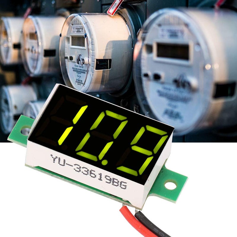 5pcs Green LED Mini Digital Voltmeter, DC 2.4V - 30V Two - Wire Voltage Tester, 0.36 Inch Display with Auto Decimal Shift for DIY Electronics Projects - Image 2