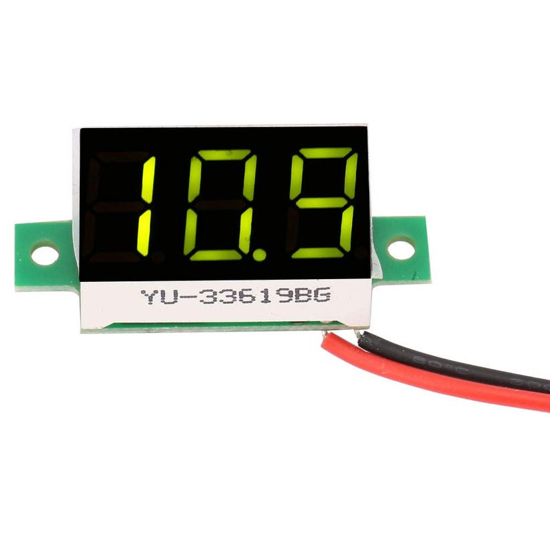 5pcs Green LED Mini Digital Voltmeter, DC 2.4V - 30V Two - Wire Voltage Tester, 0.36 Inch Display with Auto Decimal Shift for DIY Electronics Projects - Image 5