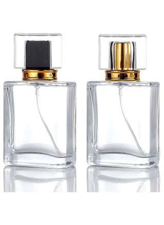 Spray Bottles, 2Pcs 50ml/1.69 Oz Square Empty Frosted Glass Spray Bottles Perfume Atomizer, Refillable Fine Mist Spray Empty Perfume Bottles, for Essential Oils, Makeup Toner Lotion (Transparent) - pzsku/Z455D1943BBEF693EEFCDZ/45/_/1675145583/6a4c5302-87f3-4bdf-833f-c5475bc48a1c