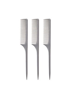 Allegro Combs Allegro Combs 61 XL Rat Tail Combs Wide Tooth Comb Detangling Hair Styling Coarse Hair Foiling Thick Back Parting Combs Hairstylist Combs For Women Made In USA 3 Pc Gray 
