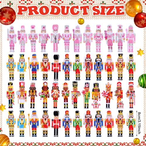 Hotop 48 Pcs Christmas Nutcracker Iron on Patches Colorful Sew on Embroidered Nutcracker Applique Repair Patch Soldier Figures Christmas Patches for Xmas Hat Clothing Backpack DIY Craft - Image 3