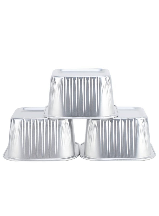 EUSOAR Disposable Ramekins with Lids, Silver 5oz 100pcs Creme Brulee Ramekin Disposable, Aluminum Foil Baking Cups,Creme Brulee Ramekins Muffin Square Cupcake Cups Pans with Lid - Image 3
