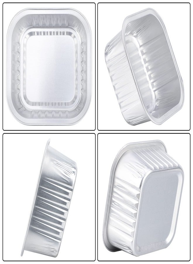 EUSOAR Disposable Ramekins with Lids, Silver 5oz 100pcs Creme Brulee Ramekin Disposable, Aluminum Foil Baking Cups,Creme Brulee Ramekins Muffin Square Cupcake Cups Pans with Lid - Image 4